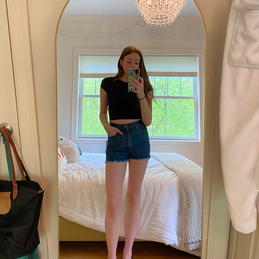 Brandy Melville Dark Wash Jean Shorts